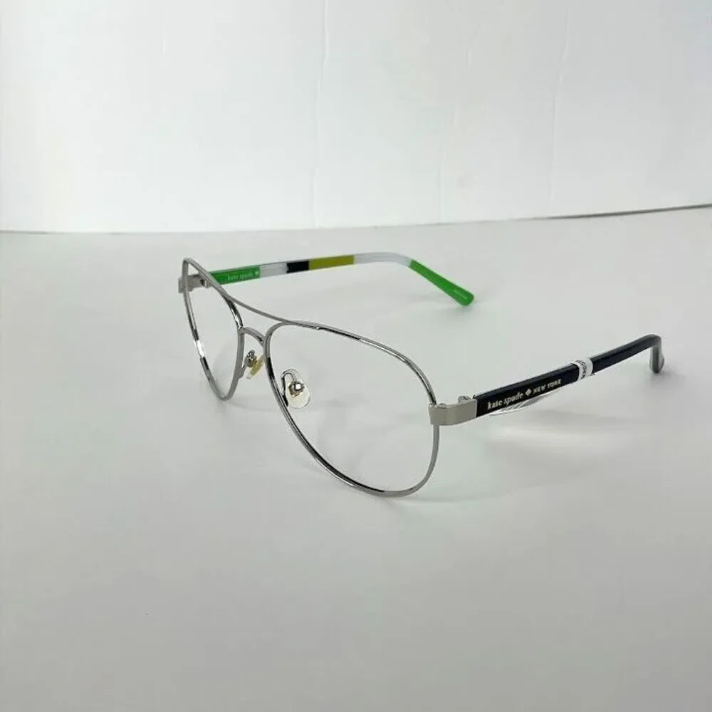 Kate Spade Sunglasses Aviator Silver Navy Blue BLOSSOM YB7Y 58 14 135 FRAME ONLY